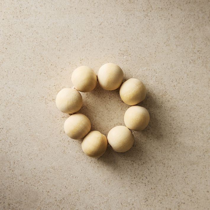 TALLO de OLIVO Wooden Sphere Napkin Ring