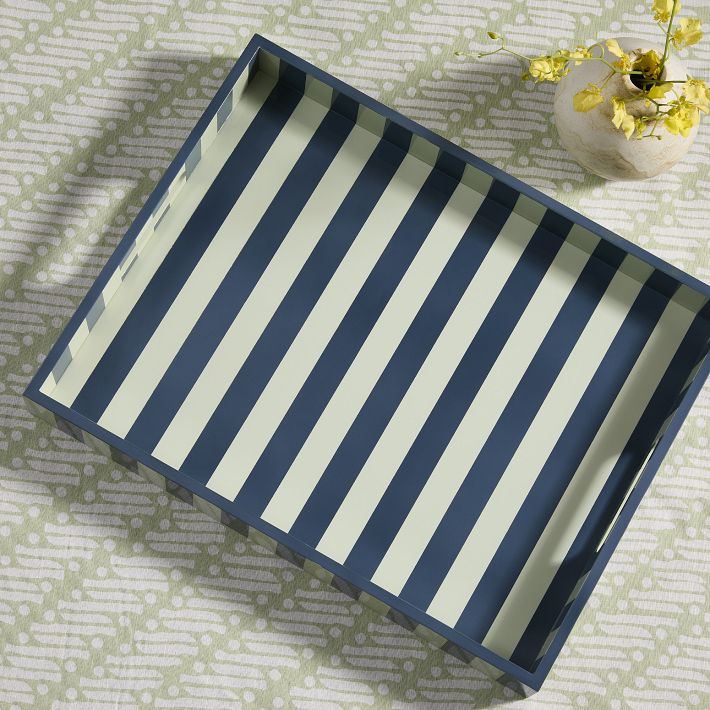 RHODE Wide Stripe Lacquer Tray