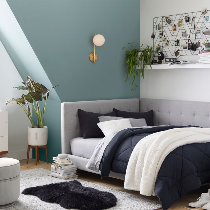 Grid Tufted Full Corner Bed