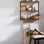 L-Beam Tiered Industrial Wood &amp; Metal Wall Shelves