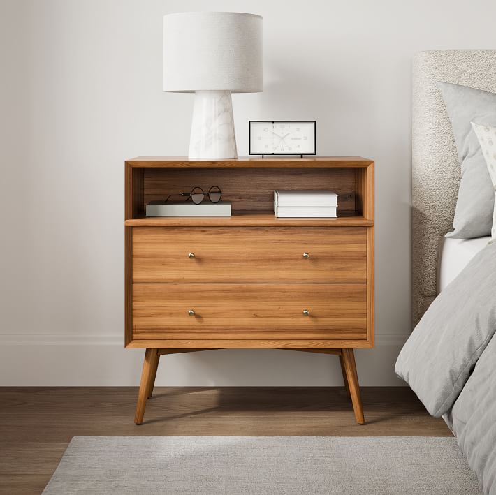 Mid Century Open Nightstand 28 West Elm
