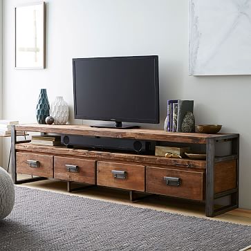Media console with drawers discount