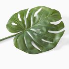 Faux Green Monstera Leaf Stem