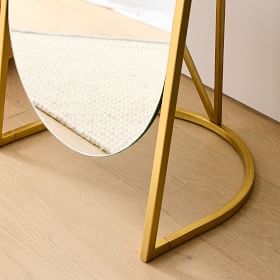 Folded Ellipse Metal Standing Floor Mirror | West Elm Folded Ellipse Metal Standing Floor Mirror | West Elm