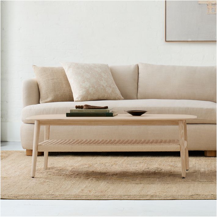 Rectangle mid century coffee table discount