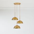 Sculptural Metal 3-Light Chandelier