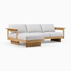 Anton Outdoor Teak 2-Piece Chaise Sectional (98&quot;)