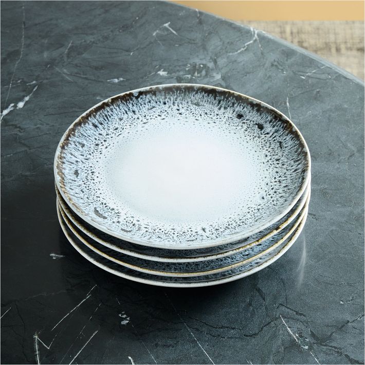 Reactive Glaze Stoneware Salad Plates, Set of 4