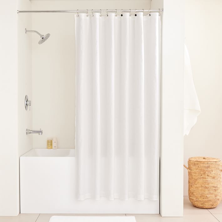 European Flax Linen Shower Curtain
