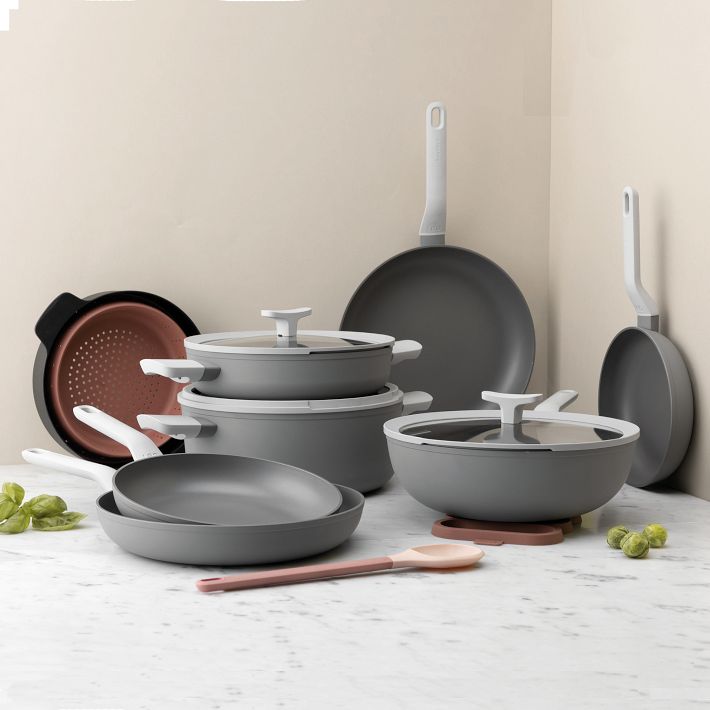 BergHOFF Leo Bolt 8pc Recycled Stainless Steel Cookware Set, Green main image 0