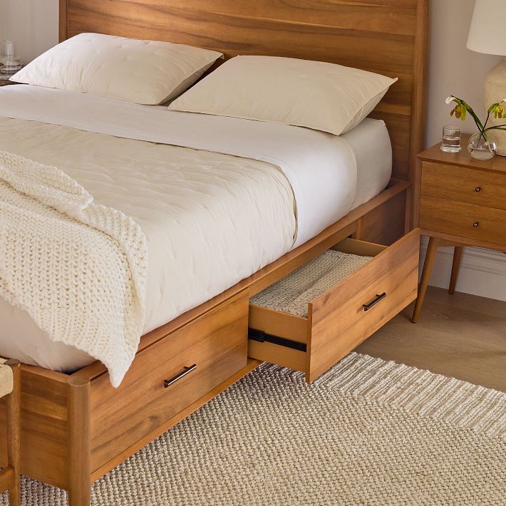 Mid Century Storage Bed