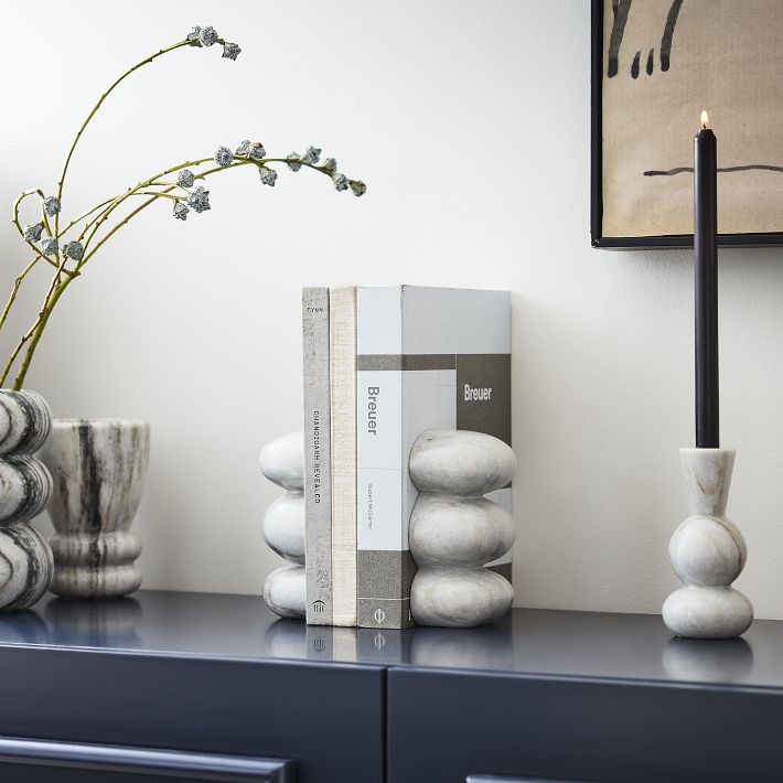 Kali Marble Bookends (Set of 2)
