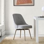 Mid-Century Swivel Office Chair - Metal Legs