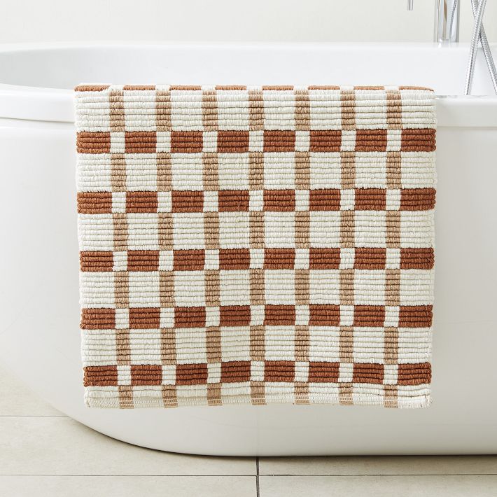 Square Ribbed Bath Mat