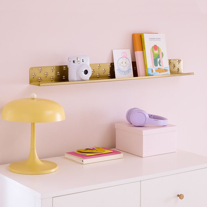 Stamped Tulip Metal Wall Shelves