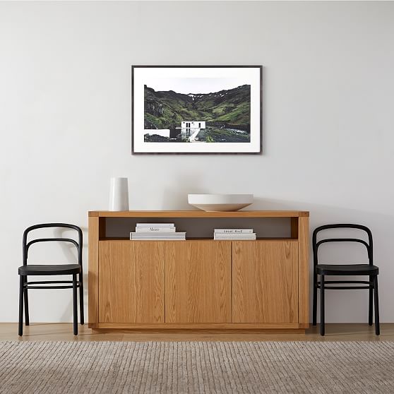 Iceland Swim Green Landscape Framed Wall Art