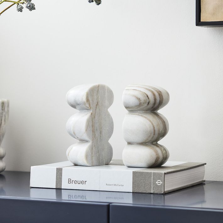 Kali Marble Bookends (Set of 2)