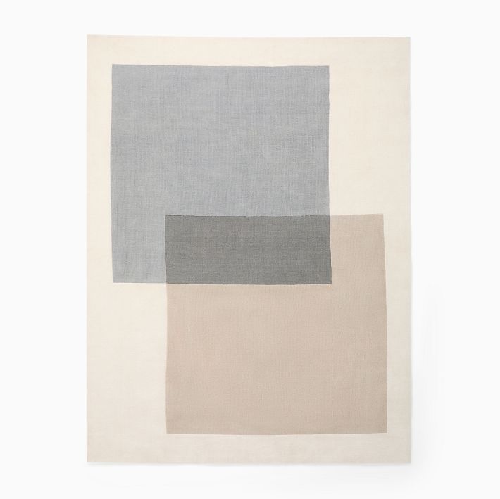 Overlap Blocks Wool Rug | West Elm