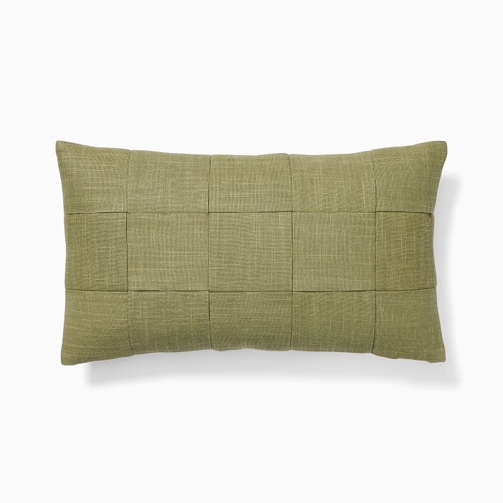 Washed Basketweave Pillow - Elm