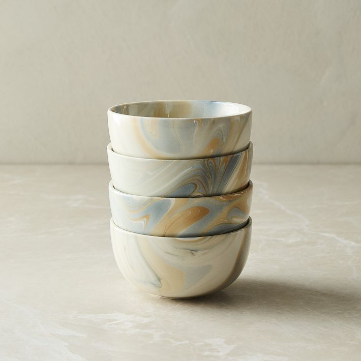Marble Swirl Dip Bowls (Set of 4)