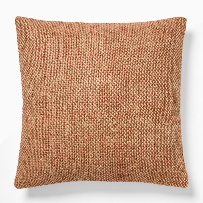 Two Tone Chunky Linen Pillow Cover
