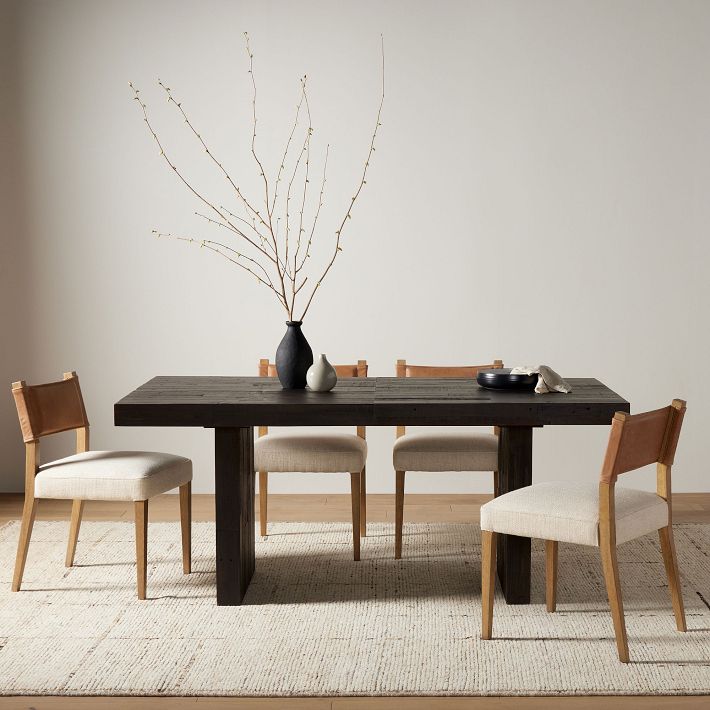 Emmerson Reclaimed Wood Rectangle Expandable Dining Table 72 93