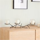 3-Piece Glass Globe Candleholder