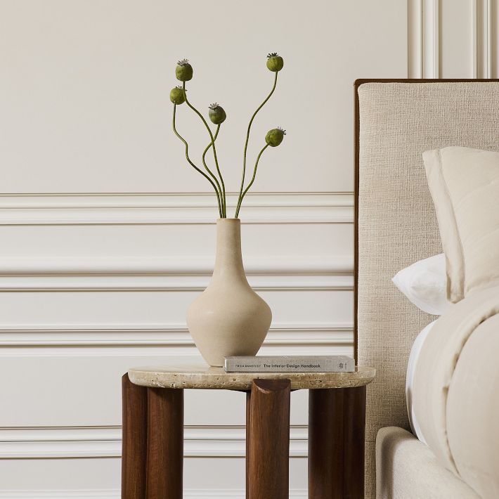 Faux Poppy Pods Stem Bundle