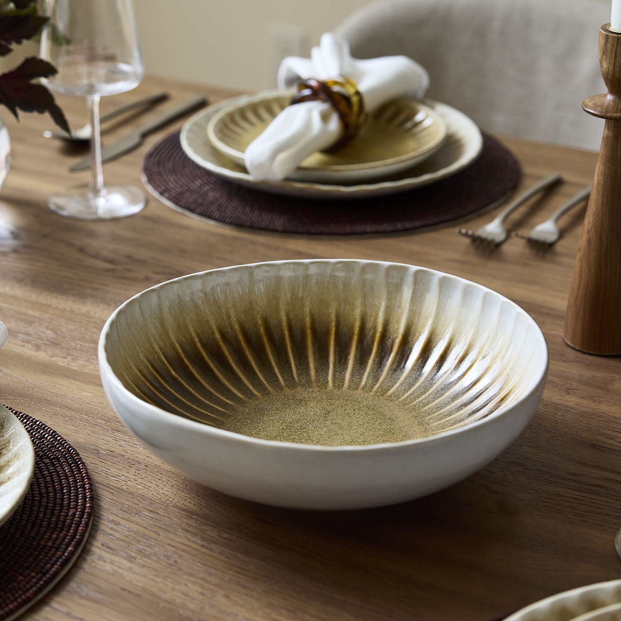 Suvi Serveware, Serve Bowl, Natural