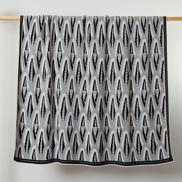 Made*Here New York Deco Skyscraper Cotton Throw