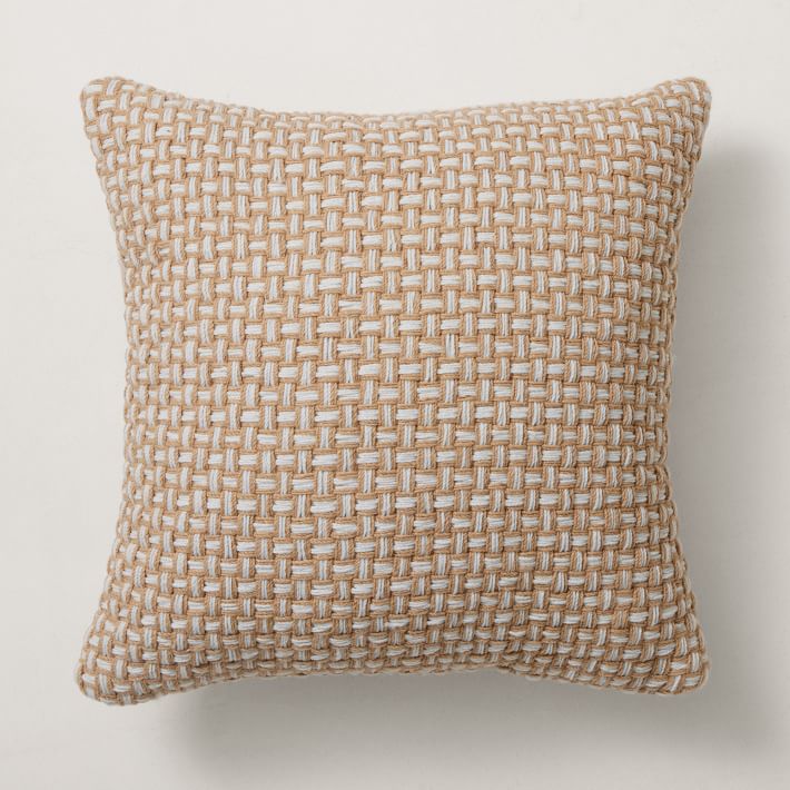 Woven Two-Tone Outdoor Pillow
