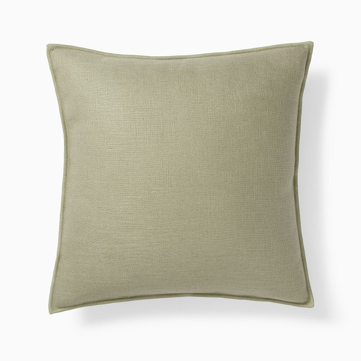 Classic Linen Pillow Cover and Down Alternative Insert, Might Moss, 20"x20"