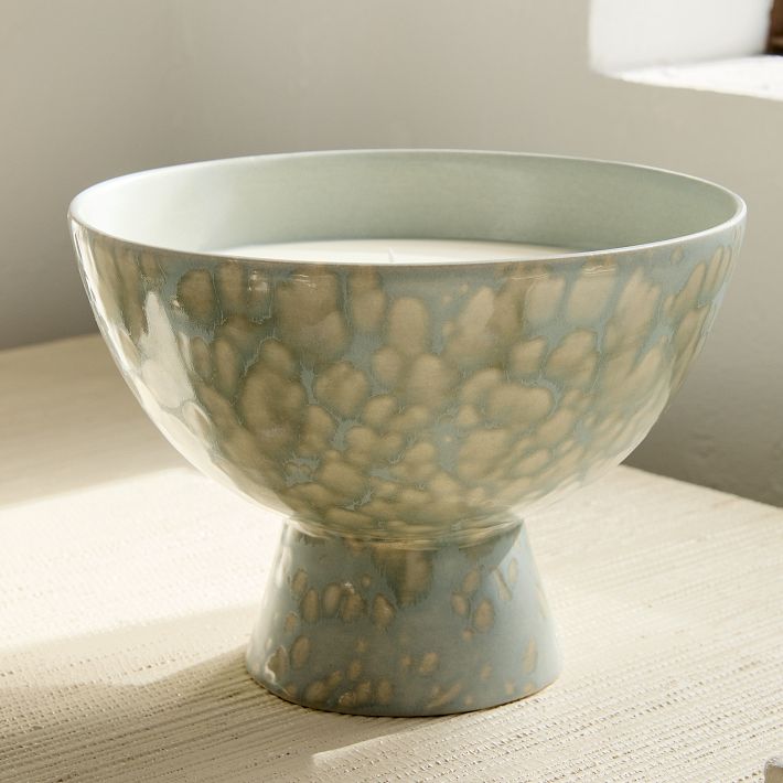 Glazed Ceramic Filled Candles - Lavender Mint