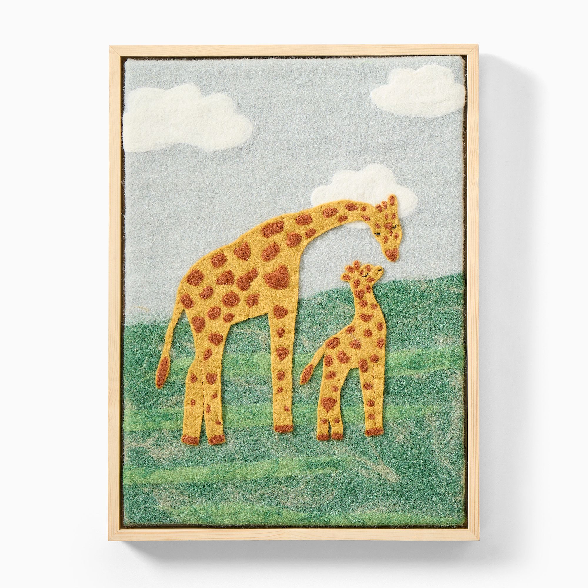 Elephant Baby And Mom Felt Wall Art