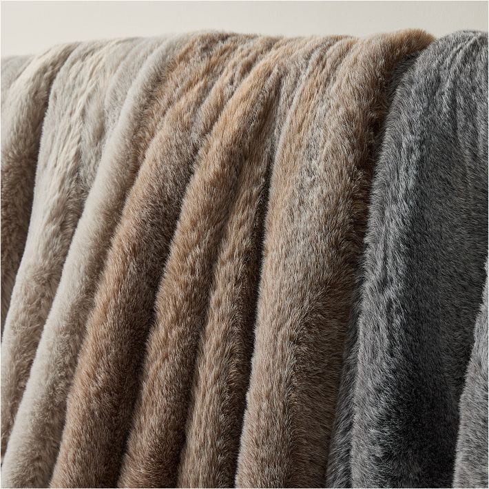 Faux deals Fur Chinchilla Throw