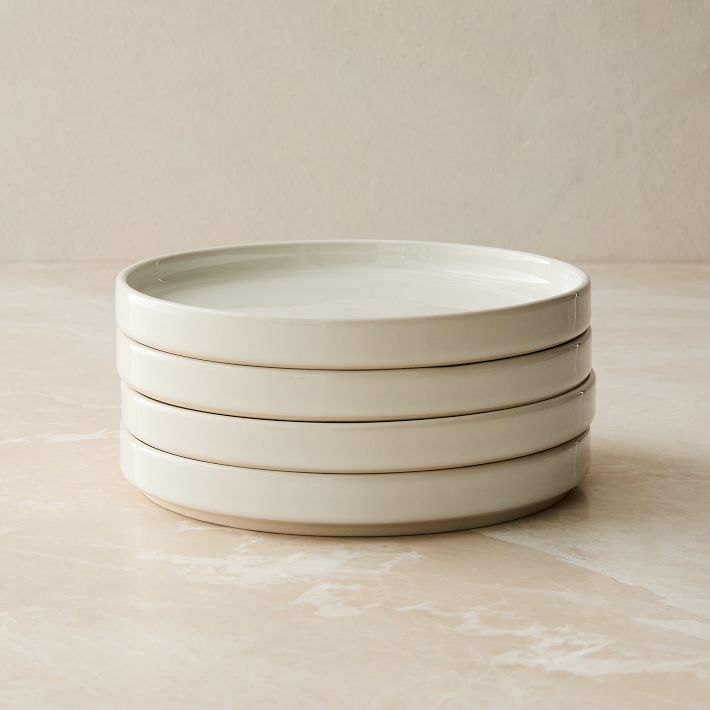Straight-Sided Stoneware Appetizer Plate Set of 4
