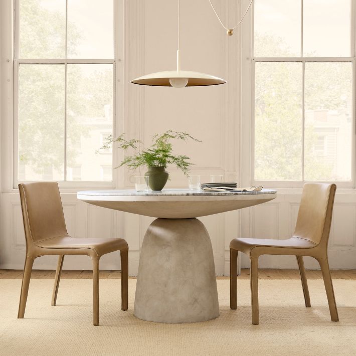 Leona Marble Round Dining Table (48")