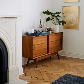 Mid Century Narrow Media Console 48 West Elm