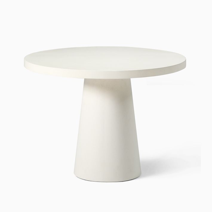 Concrete Pedestal Outdoor 32 Bistro Table White West Elm