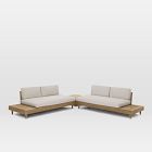Portside Low Outdoor 3 Piece L Shaped Sectional w Corner Coffee Table 112 West Elm