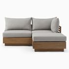 Santa Fe Slatted Outdoor 3-Piece Modular Sectional (72&quot;)