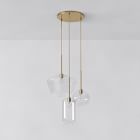 Sculptural 3-Light Multi Chandelier - Clear