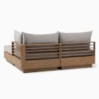 Santa Fe Slatted Outdoor 3-Piece Modular Sectional (72&quot;)