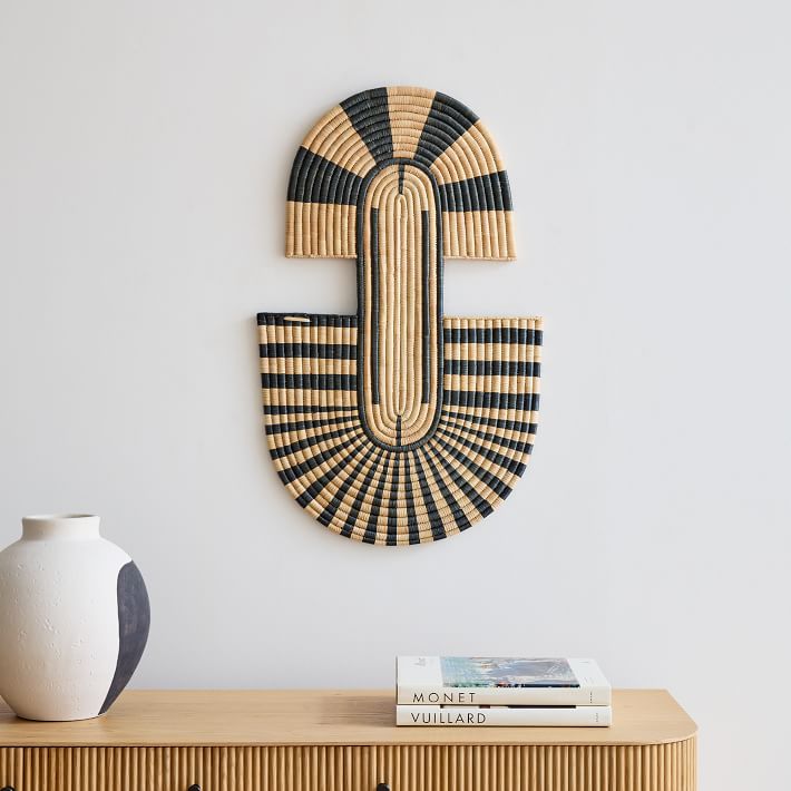 Striped Wall Mask - Black &amp; Neutral