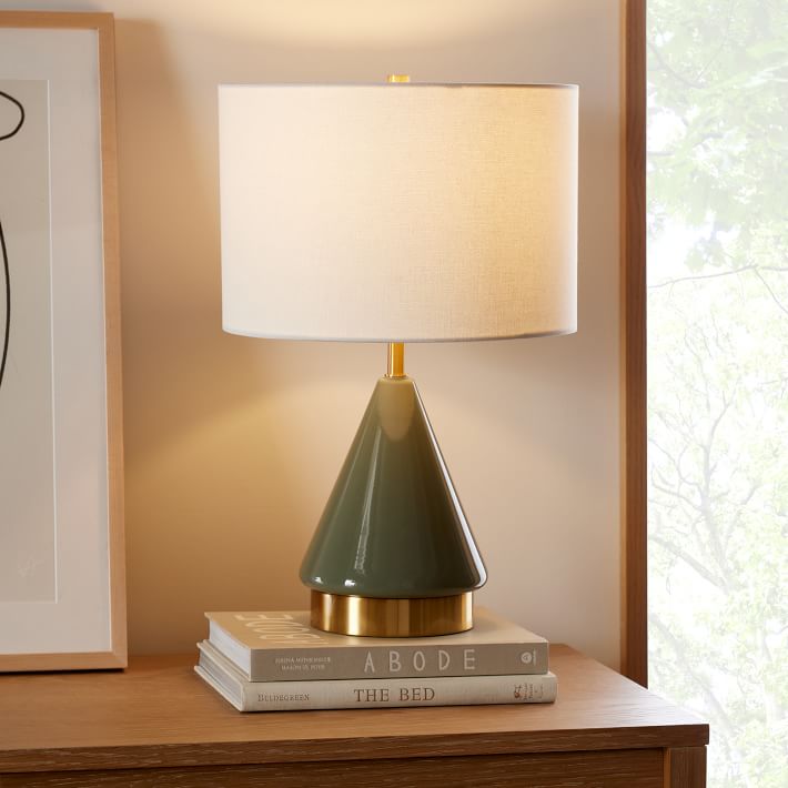 2 Metalized Glass USB Table Lamps