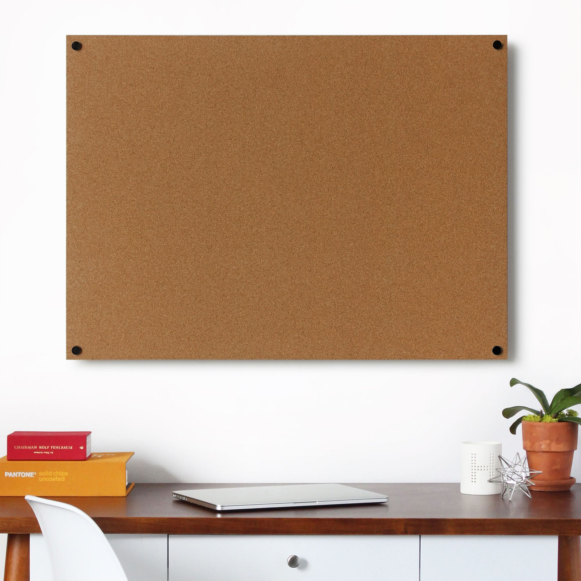 Modern Cork Board, Black Hardware, Mini