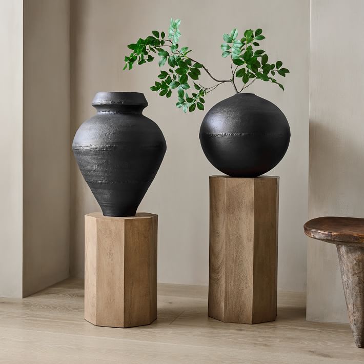 Natural Rustic Wood Plant Stands