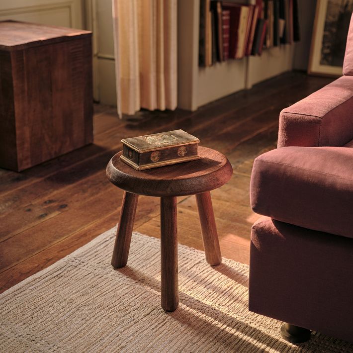 Colin King Acacia Wood 3 Leg Side Table 14 West Elm