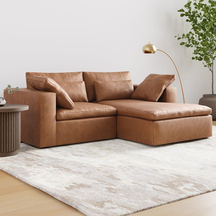 Harmony Modular Leather Small 2 Piece Chaise Sectional 86 West Elm