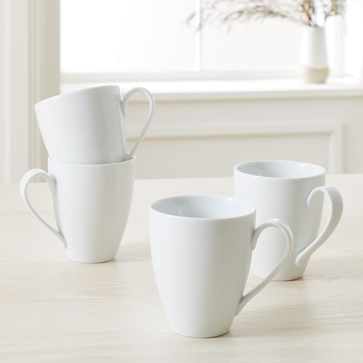 Organic Porcelain Mug Set of 4